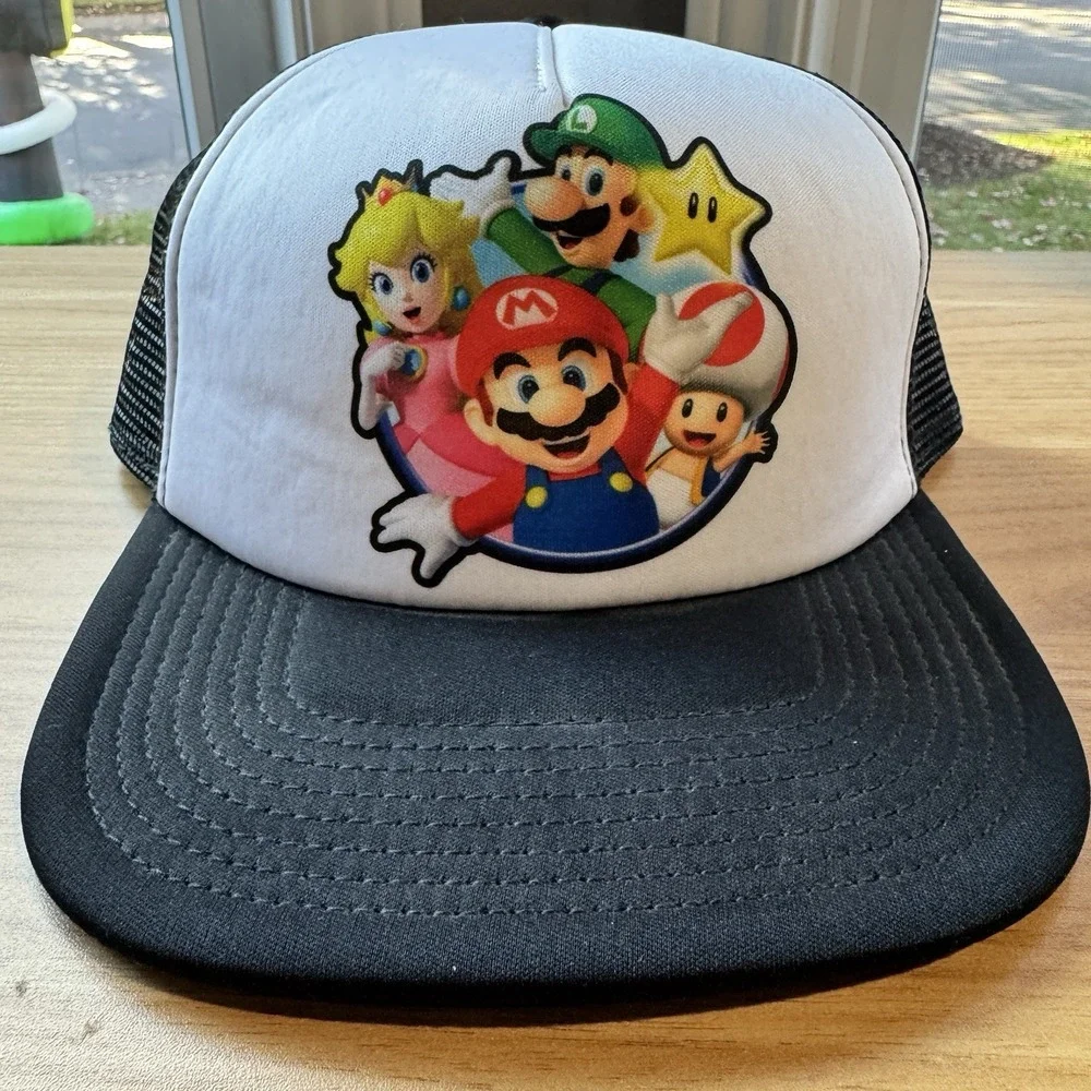 Super‎ Mario Luigi Princess Peach Toad Mesh SnapBack Trucker Hat 2014 NWOT New